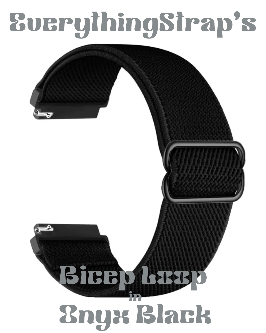 Bicep Loop – Extra-Flexible Nylon Strap for Amazfit Helio (Onyx Black, 22 mm)