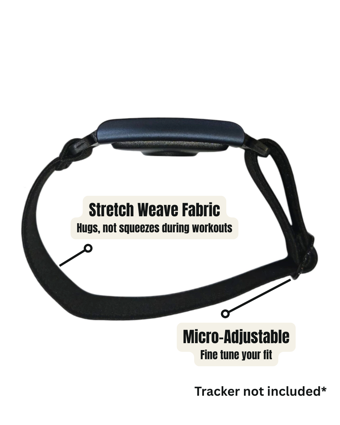 Amazfit Helio Strap Bicep Loop – Extra-Flexible Nylon Band (Onyx Black, 22mm)