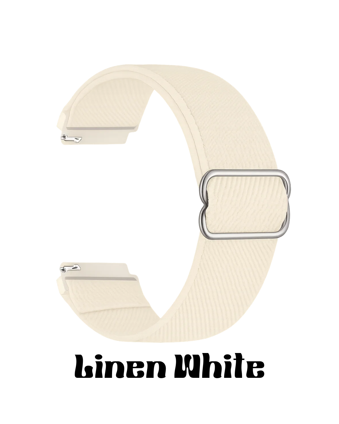 Amazfit Helio Strap Bicep Loop – Extra-Flexible Nylon Band (Linen White, 22mm)