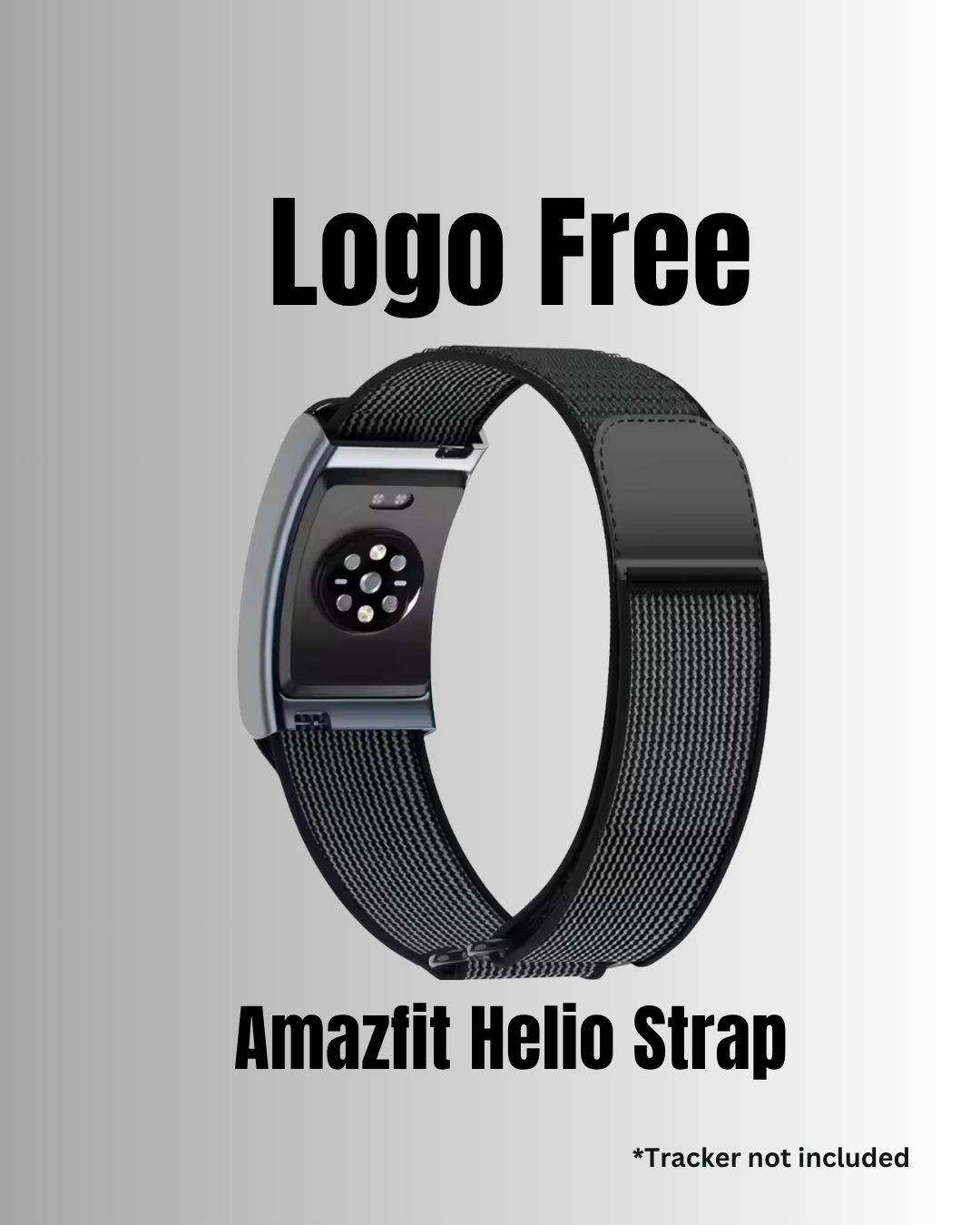 Amazfit Helio Stealth Band — Logo-Free Replacement Strap (22mm Lug Width)