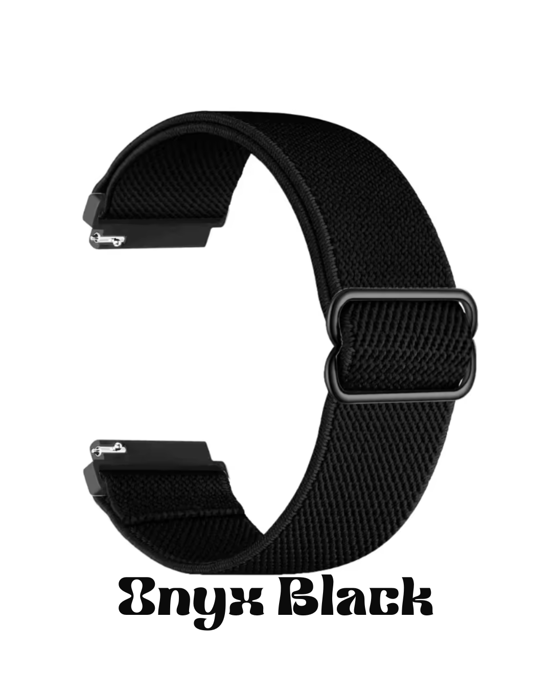 Amazfit Helio Strap Bicep Loop – Extra-Flexible Nylon Band (Onyx Black, 22mm)