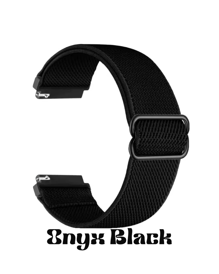 Amazfit Helio Strap Bicep Loop – Extra-Flexible Nylon Band (Onyx Black, 22mm)