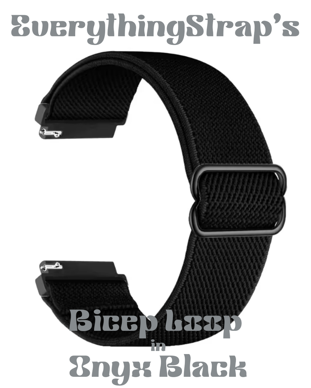 Bicep Loop – Extra-Flexible Nylon Strap for Amazfit Helio (Onyx Black, 22 mm)