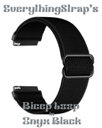 Bicep Loop – Extra-Flexible Nylon Strap for Amazfit Helio (Onyx Black, 22 mm)