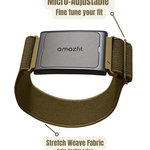 Amazfit Helio Strap Bicep Loop – Extra-Flexible Nylon Band (Ranger Olive, 22mm)