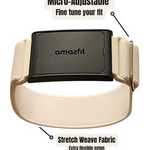GIOPUEY Compatibel met Amazfit Helio Strap, zacht nylonweefsel, uniseks, ademend, zwart/grijs GIOPUEY Compatibel met Amazfit Helio Strap, zacht nylonweefsel, uniseks, ademend, zwart/grijs