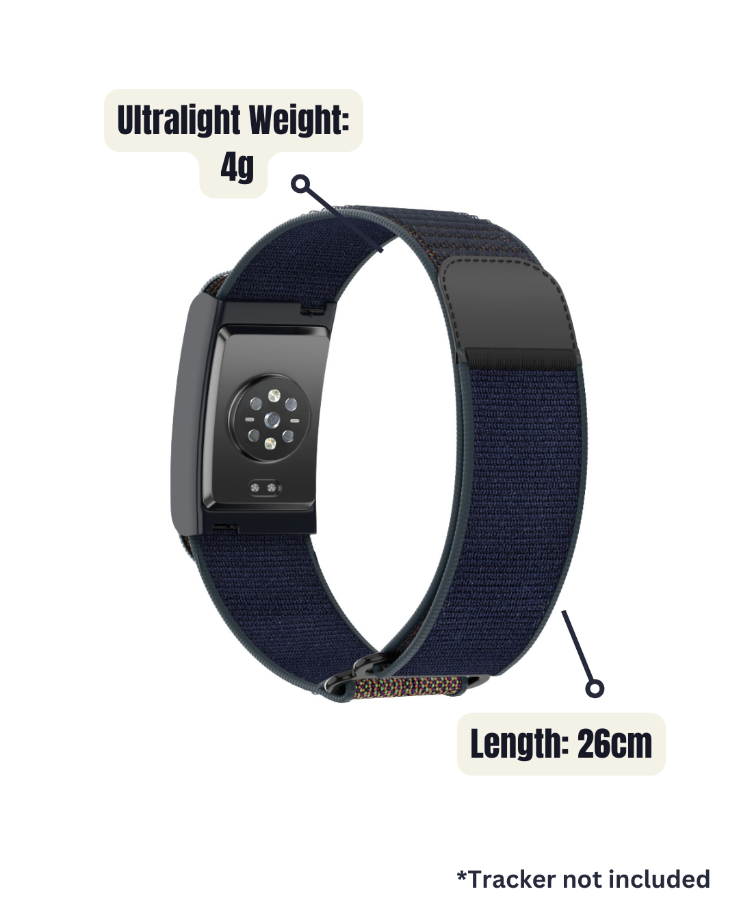 Amazfit Helio Strap Replacement — Classic Series “Navy Blue” (Wrist Band)