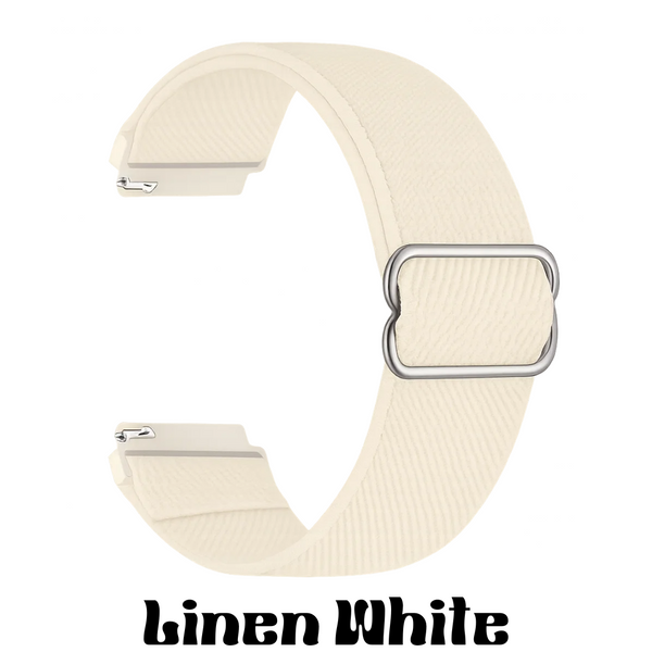 Amazfit Helio Strap Bicep Loop – Extra-Flexible Nylon Band (Linen White, 22mm)