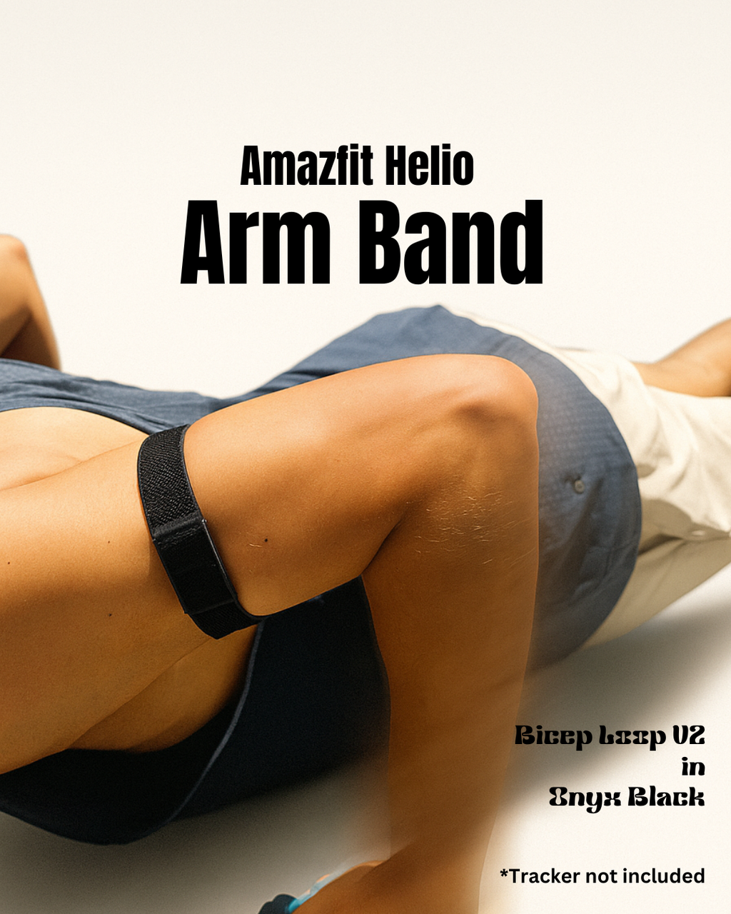 Amazfit Helio Strap Arm/Bicep Band – The Bicep Loop V2 (Onyx Black, 40cm)
