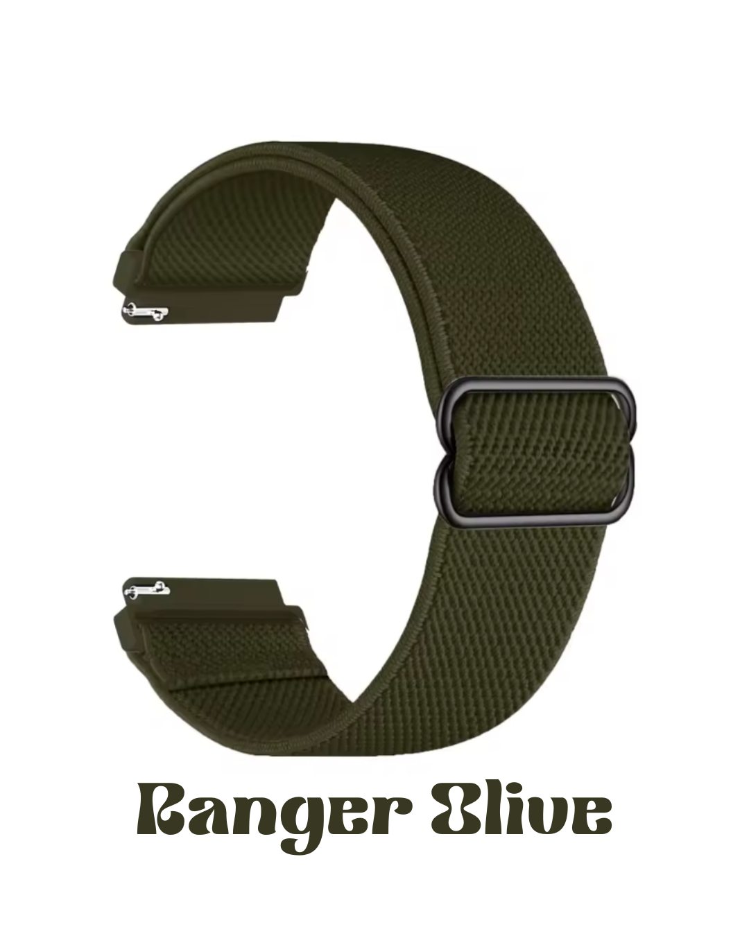 Amazfit Helio Strap Bicep Loop – Extra-Flexible Nylon Band (Ranger Olive, 22mm)