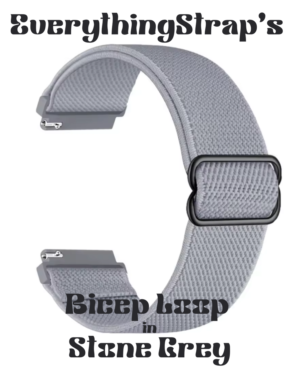 Bicep Loop – Extra-Flexible Nylon Strap for Amazfit Helio (Stone Grey, 22 mm)
