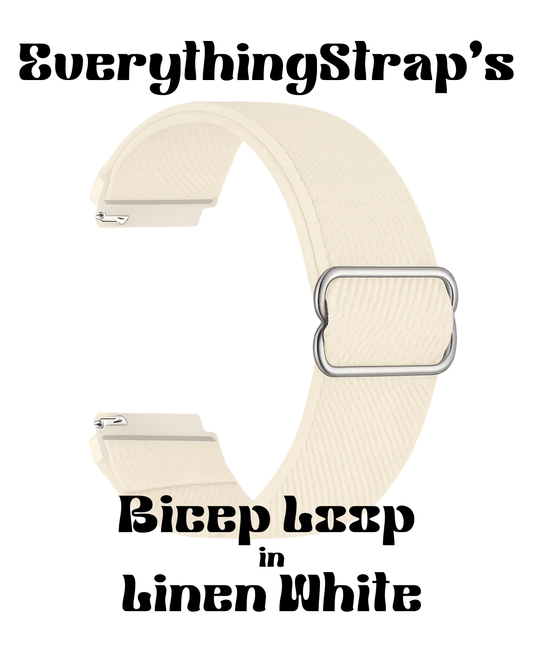 Bicep Loop – Extra-Flexible Nylon Strap for Amazfit Helio (Linen White, 22 mm)