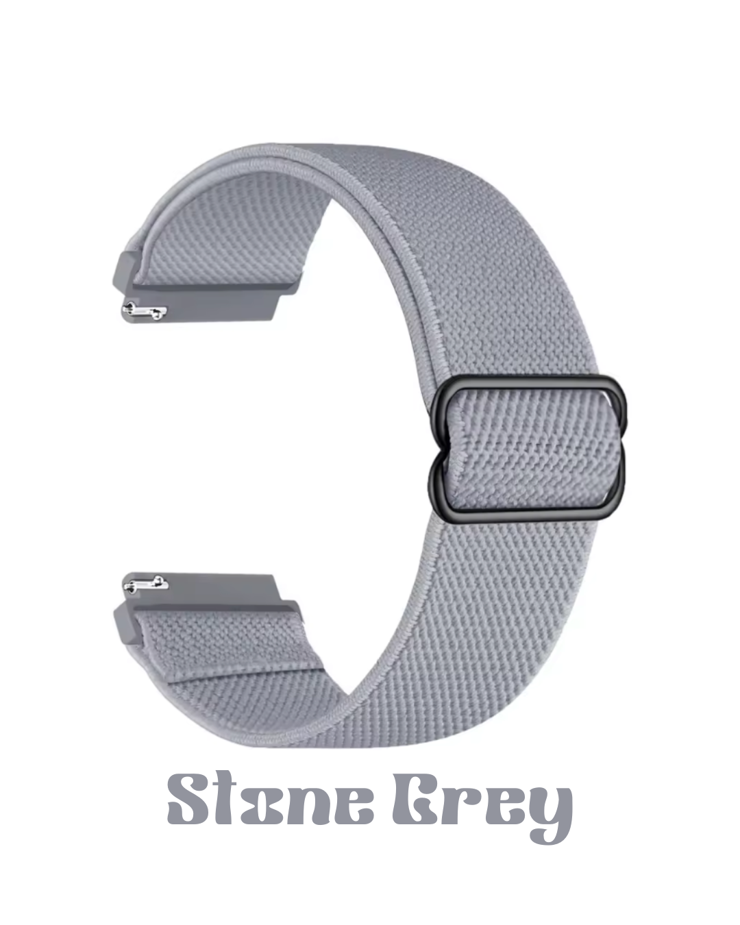 Amazfit Helio Strap Bicep Loop – Extra-Flexible Nylon Band (Stone Grey, 22mm)