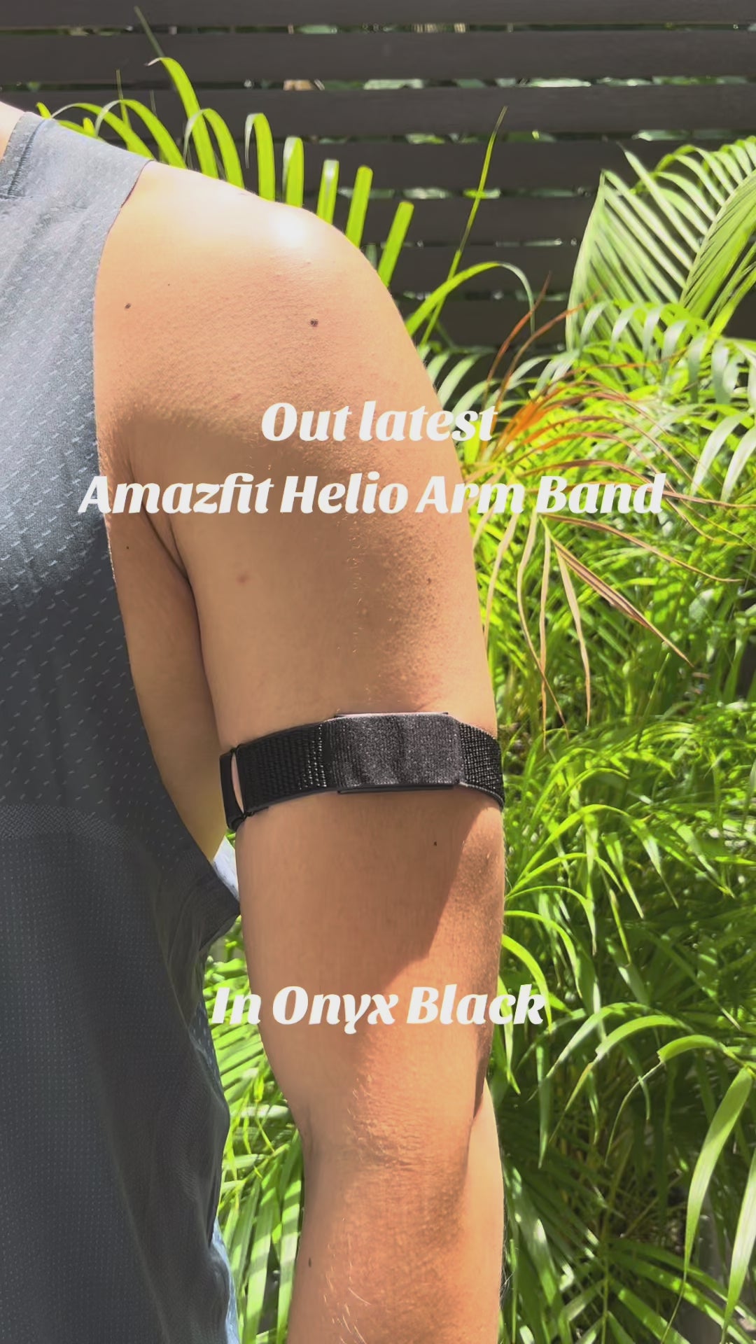 Amazfit Helio Strap Arm/Bicep Band – The Bicep Loop V2 (Onyx Black, 40cm)